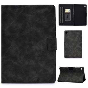 For Lenovo M10 Plus TB-X606F Cowhide Texture Horizontal Flip Leather Case with Holder & Card Slots & Sleep / Wake-up Function(Grey)