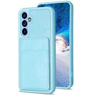 For Samsung Galaxy A14 4G/5G BF28 Frosted Card Bag Phone Case with Holder(Blue)