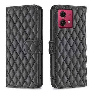 For Motorola Moto G84 Diamond Lattice Wallet Flip Leather Phone Case(Black)