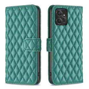 For Motorola Moto G Power 5G 2024 Diamond Lattice Wallet Flip Leather Phone Case(Green)