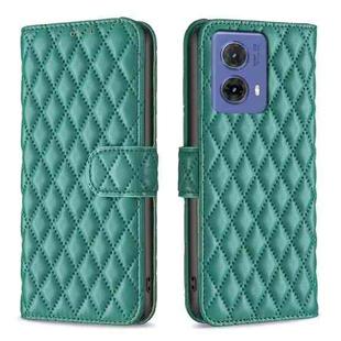 For Motorola Moto G85 Diamond Lattice Wallet Flip Leather Phone Case(Green)