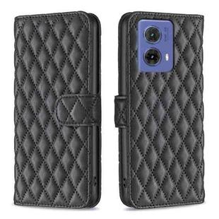 For Motorola Moto G85 Diamond Lattice Wallet Flip Leather Phone Case(Black)