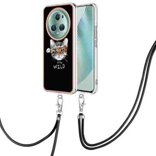 For Honor Magic5 Pro Electroplating Dual-side IMD Phone Case with Lanyard(Natural Growth)