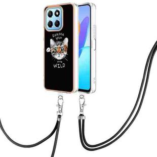 For Honor X8 5G / X6 4G Electroplating Dual-side IMD Phone Case with Lanyard(Natural Growth)