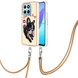 For Honor X8 5G / X6 4G Electroplating Dual-side IMD Phone Case with Lanyard(Lucky Dog)