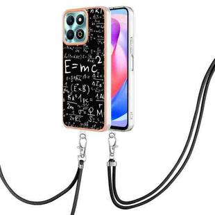 For Honor X6b Electroplating Dual-side IMD Phone Case with Lanyard(Equation)