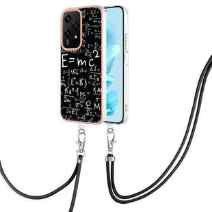 For Honor 200 Lite Global Electroplating Dual-side IMD Phone Case with Lanyard(Equation)