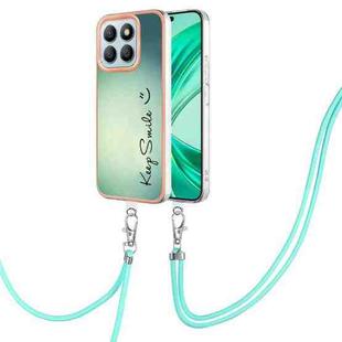 For Honor X8b Electroplating Dual-side IMD Phone Case with Lanyard(Smile)