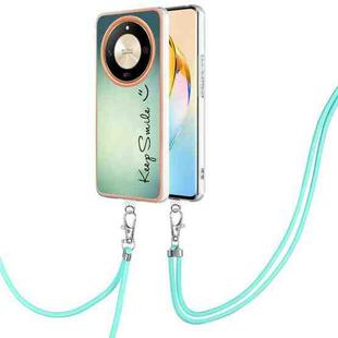 For Honor X9b Electroplating Dual-side IMD Phone Case with Lanyard(Smile)