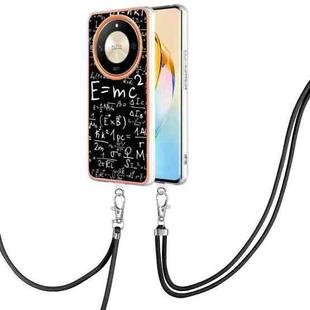 For Honor X9b Electroplating Dual-side IMD Phone Case with Lanyard(Equation)