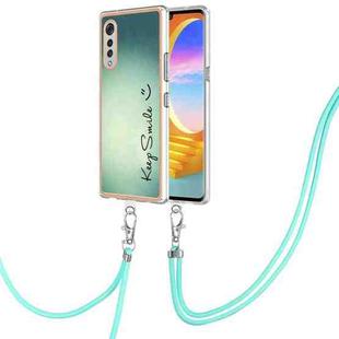 For LG Velvet 5G / 4G Electroplating Dual-side IMD Phone Case with Lanyard(Smile)