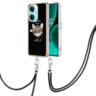 For OnePlus Nord CE 3 Lite 5G / Nord N30 Electroplating Dual-side IMD Phone Case with Lanyard(Natural Growth)