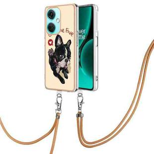 For OnePlus Nord CE 3 Lite 5G / Nord N30 Electroplating Dual-side IMD Phone Case with Lanyard(Lucky Dog)