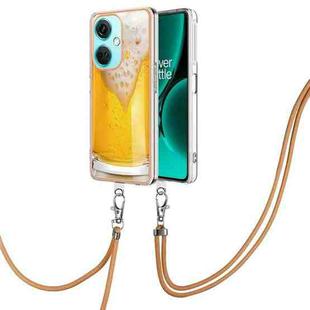 For OnePlus Nord CE 3 Lite 5G / Nord N30 Electroplating Dual-side IMD Phone Case with Lanyard(Draft Beer)