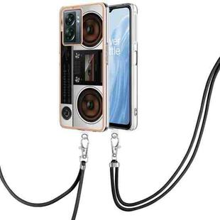 For OnePlus Nord N300 / OPPO A57 Electroplating Dual-side IMD Phone Case with Lanyard(Retro Radio)