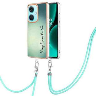 For OnePlus Nord CE3 Electroplating Dual-side IMD Phone Case with Lanyard(Smile)