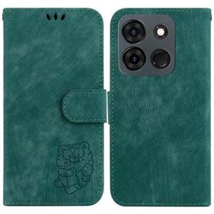 For Infinix Smart 7 India / 7 Plus Little Tiger Embossed Leather Phone Case(Green)
