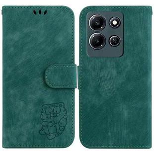 For Infinix Note 30i Little Tiger Embossed Leather Phone Case(Green)