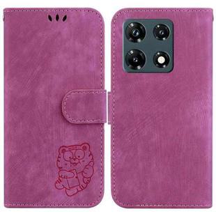 For Infinix Note 30 Pro Little Tiger Embossed Leather Phone Case(Rose Red)
