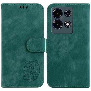 For Infinix Note 30 Little Tiger Embossed Leather Phone Case(Green)
