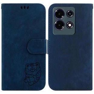 For Infinix Note 30 Little Tiger Embossed Leather Phone Case(Dark Blue)