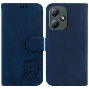 For Infinix Hot 30 Play / X6835 Little Tiger Embossed Leather Phone Case(Dark Blue)