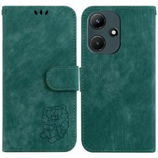 For Infinix Hot 30i / X669C Little Tiger Embossed Leather Phone Case(Green)