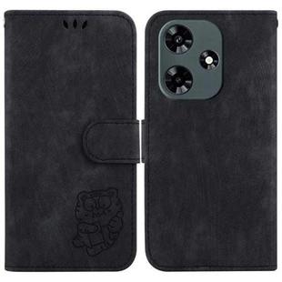 For Infinix Hot 30 Little Tiger Embossed Leather Phone Case(Black)