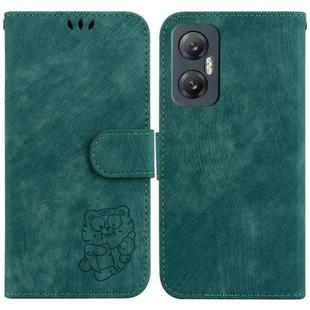 For Infinix Hot 20 5G Little Tiger Embossed Leather Phone Case(Green)