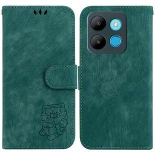 For Infinix Smart 7 African / 6515 Little Tiger Embossed Leather Phone Case(Green)