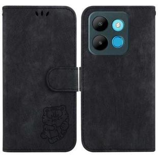For Infinix Smart 7 African / 6515 Little Tiger Embossed Leather Phone Case(Black)