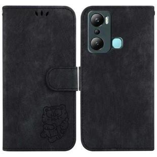 For Infinix Hot 20i Little Tiger Embossed Leather Phone Case(Black)