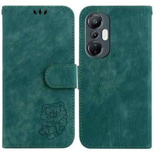 For Infinix Hot 20S Little Tiger Embossed Leather Phone Case(Green)