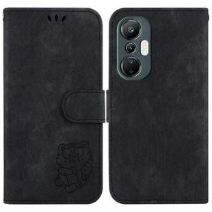 For Infinix Hot 20S Little Tiger Embossed Leather Phone Case(Black)
