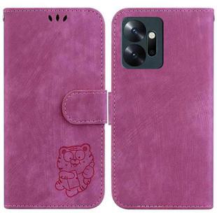 For Infinix Zero 20 X6821 Little Tiger Embossed Leather Phone Case(Rose Red)