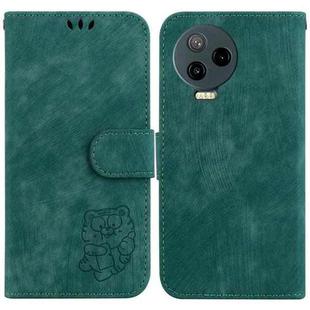 For Infinix Note 12 2023 / 12 Pro 4G Little Tiger Embossed Leather Phone Case(Green)