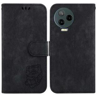 For Infinix Note 12 2023 / 12 Pro 4G Little Tiger Embossed Leather Phone Case(Black)