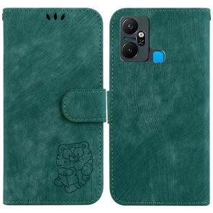For Infinix Smart 6 Plus Little Tiger Embossed Leather Phone Case(Green)