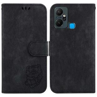 For Infinix Smart 6 Plus Little Tiger Embossed Leather Phone Case(Black)