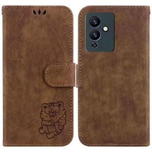 For Infinix Note 12 5G / 12 Pro 5G Little Tiger Embossed Leather Phone Case(Brown)