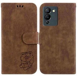 For Infinix Note 12 G96 / X670 Little Tiger Embossed Leather Phone Case(Brown)