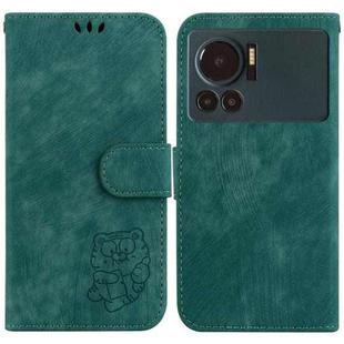 For Infinix Note 12 VIP Little Tiger Embossed Leather Phone Case(Green)