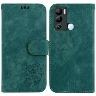 For Infinix Hot 12i Little Tiger Embossed Leather Phone Case(Green)