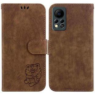 For Infinix Hot 11s NFC X6812B Little Tiger Embossed Leather Phone Case(Brown)