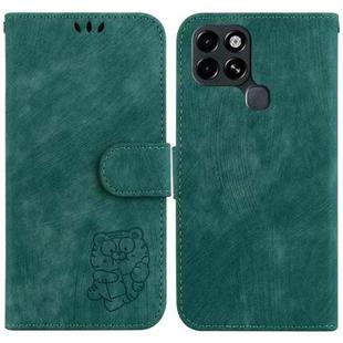 For Infinix Smart 6 Little Tiger Embossed Leather Phone Case(Green)