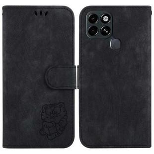 For Infinix Smart 6 Little Tiger Embossed Leather Phone Case(Black)