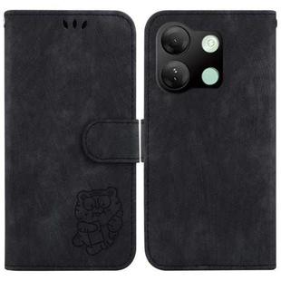 For Infinix Smart 7 HD Little Tiger Embossed Leather Phone Case(Black)