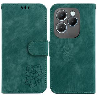 For Infinix Hot 40 / 40 Pro Little Tiger Embossed Leather Phone Case(Green)