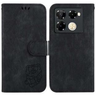 For Infinix Note 40 Pro 4G / 5G Little Tiger Embossed Leather Phone Case(Black)