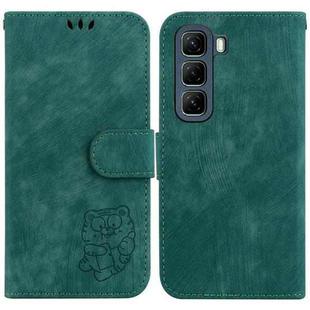 For Infinix Hot 50 4G Little Tiger Embossed Leather Phone Case(Green)